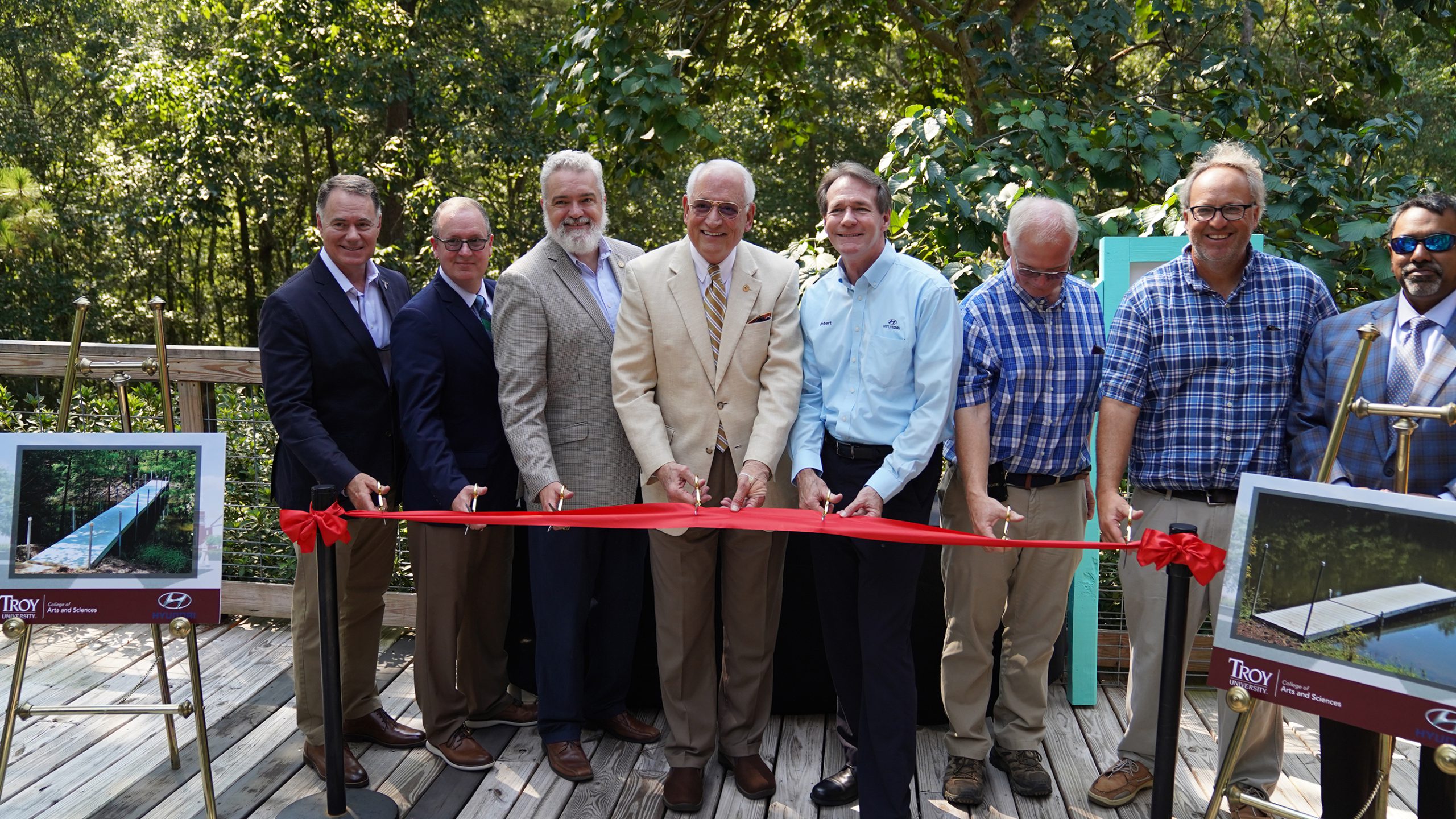 TROY UNIVERSITY CUTS RIBBON ON ARBORETUM UPGRADES SPONSORED BY HMMA